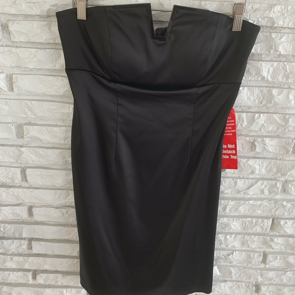 New Calvin Klein Strapless Satin Stretch Dress Sz 4 - Picture 5 of 12